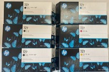 Set 6 New Genuine Factory Sealed HP 727 HI YIELD Ink Cartridges 300ml 2024-2025 picture