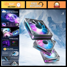 AMICI-5GT RGB PC Fans, Infinity Mirror ARGB Fans HDB Bearing Fan Speeds Up to picture