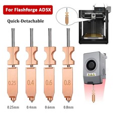 For Flashforge AD5X Nozzle Hardened Upgrade Parts Quick Detachable 0.25mm-0.8mm picture