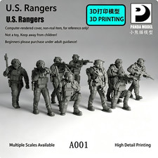 US Army Rangers Soldier Unpainted Figure Model 3D Printed A001 picture