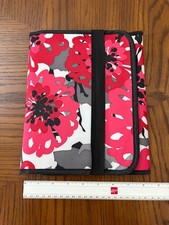 Thirty-One Bold Bloom Red Tri-Fold Organizer Notepad Tablet Case 31 - New picture