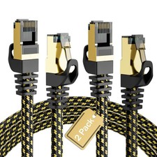 2 PCS Cat6 Ethernet Cable 2 FT Snagless CAT6A RJ45 10Gbps FTP Shielded LAN picture