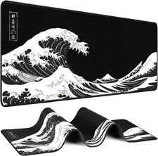 Mouse Pad Gaming - Desk Mat for Keyboard and Mouse - Japanese Sea Wave Mousepad  picture