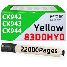 83D0HY0 Yellow Toner Cartridge Compatible for Lexmark CX943 CX943 CX944 Printer picture
