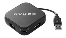 NEW Dynex DX-PCH5420 4-Port USB 2.0 Splitter Device Hub PC/Mac Computer BLACK picture