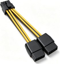 COMeap NVIDIA Graphics Card Power Cable 030-0571-000 CPU 8 Pin Male to Dual PCIe picture
