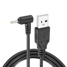 3.3ft USB A Type 2.5 x 0.7mm L-Shaped Head Power Connector, Black picture