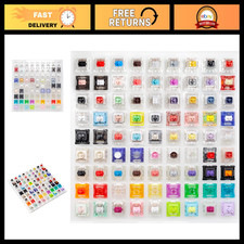 81 Switch Tester with Acrylic Base & Blank Keycaps for Mechanical Keyboards - Ch picture