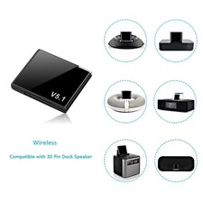 Bluetooth 5.1 Music Audio Adapter Receiver 30 Pin Dock Speaker for iPhone iPod picture