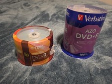 50 TDK DVD-R 4.7 GB and 100 Verbatim DVD +R Rw Discs New Sealed picture