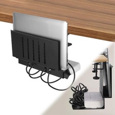 Desk Side Storage, Under Desk Laptop Mount with Cable Tray picture