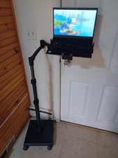 LEVO  Angle Height Adjustable Rolling Laptop Desk - Black picture