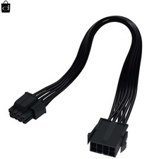 Versatile 2-Pack 8 Pin CPU Power Supply Extension Cables - Tangle Free 9.5-Inch picture