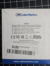 Cable Matters 10GBASET SFP to RJ45 Copper Ethernet Transceiver Module 104068 picture