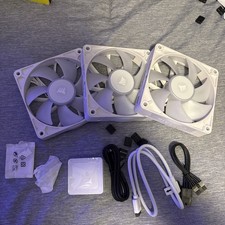 CORSAIR iCUE LINK RX120 RGB 120mm PWM Case Fan White - 3 Pack (With Hub) picture