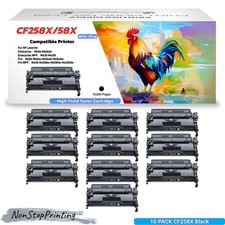 Compatible 10PK 58X BK Toner with Chip for HP M404dn M404n M428fdw M428dw M406dn picture