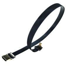 40cm Micro HDMI Right Angled to Straight Type A Male 4K Camera Drone Flex Cable picture