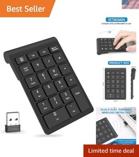 2.4 GHz Wireless Numeric Keypad - 22 Keys Ergonomic USB Numpad for Laptops picture