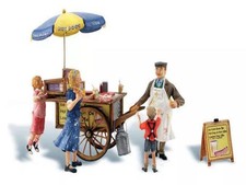 New Woodland HO Scale Wally's Weiner Wagon Train Figures A1945 picture