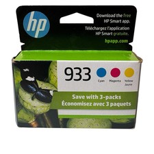 HP 933 3 Pack Ink Cartridges, Cyan, Magenta, & Yellow picture