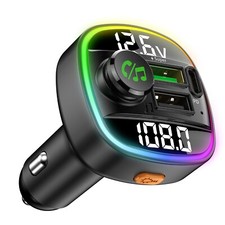 Portable Wireless Car Radio FM Transmitter Adapter USB PD Charger AUX Hands-Free picture