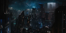 Landscape foundation science fiction futuristic city Custom Gaming Mat Desk picture