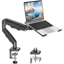 Ergonomic 2-in-1 Laptop & Monitor Arm Mount - Adjustable Up to 32