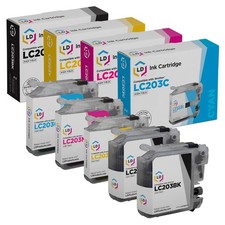 LD Comp Ink Cartridge for Brother LC20 5PK: 2 LC20EBK,1 LC20EC,1 LC20EM,1 LC20EY picture