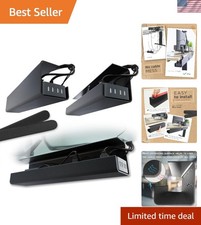 Transform Your Workspace: Set of 2 Under Desk Cable Management Trays in Black picture