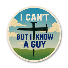 Christian Cross Sticker, I Know Jesus Decal for Laptops & Indoor Use 1.5-6