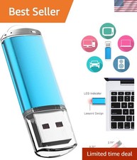 High-Speed 8GB USB 2.0 Flash Drive - Blue picture
