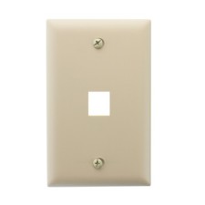 AMP TYCO TE 1-1479443-1 MODULAR ETHERNET FACE-PLATE, 1-PORT, IVORY picture