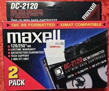 Maxell DC-2120 Mini Data Cartridge 2 Pack QIC 80 Formatted Ximat Compatible New picture
