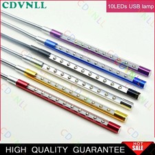 USB 10 LED Light Keyboard Night Flexible Lamp for Reading Notebook PC Laptop 1X picture