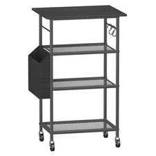 4-Tier Printer Stand, Rolling Printer Table on Wheels, Industrial Storage Sta... picture