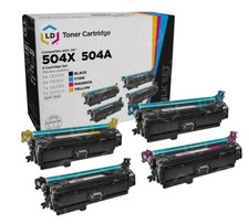 LD Replacement for HP 504X / 504A Toner Cartridges Black, Cyan, Magenta & Yellow picture