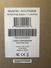 Lorex 16 port PoE Switch + 1 LAN port Model ACCLPS263B New in box Factory sealed picture