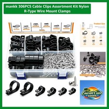 Durable 306PCS R-Type Cable Clips Kit with Stainless Steel Screws - Easy Install picture