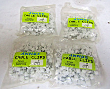 ✌️4) NEW ANNKE CABLE CLIPS 5MM 100 PER BAG 4 BAGS 400 PIECES picture