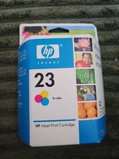 GENUINE HP 23 Tri Color Black Ink OEM Cartridge NEW Sealed picture
