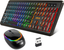 Wireless Keyboard and Mouse  Rechargeable LED Combo RGB Backlit Keypad Silent US picture