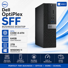 Dell Desktop Computer PC SFF Intel i5 up to 64GB RAM 2TB SSD Win11 WIFI W/Office picture