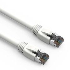 Fuji Labs Cat8 S/FTP Ethernet Network Cable 2GHz 40G (Cat 8, White) picture