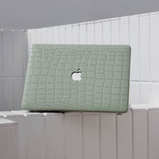 Green Crocodile PU Leather Shell Case Cover For MacBook Air Pro 13 inch 14 15 16 picture