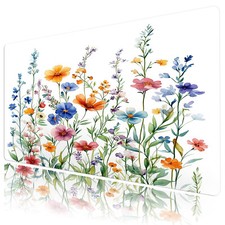 Colorful Flower Mouse Pad Green Plant Desk Mat for Keyboard and Mouse Desk Pad picture