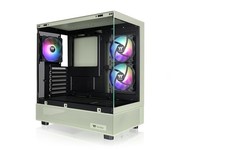 Matcha Green Mid Tower Pc Chassis With Tempered Glass And Argb Fans picture