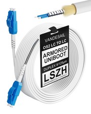 VANDESAIL Armored Fiber Patch Cable White 45M picture