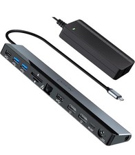 USB C Docking Station Dual Monitor with 96W Power Adapter: NewQ 12-in-1... picture