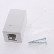 Hubbell White 1-Port Data Keystone Housing Surface Mount Box Plenum Rated ISB1WP picture