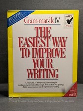 Gram-mat-ik Grammatik DOS Version IV 4 Reference Software 1989: IBM PC ~Complete picture